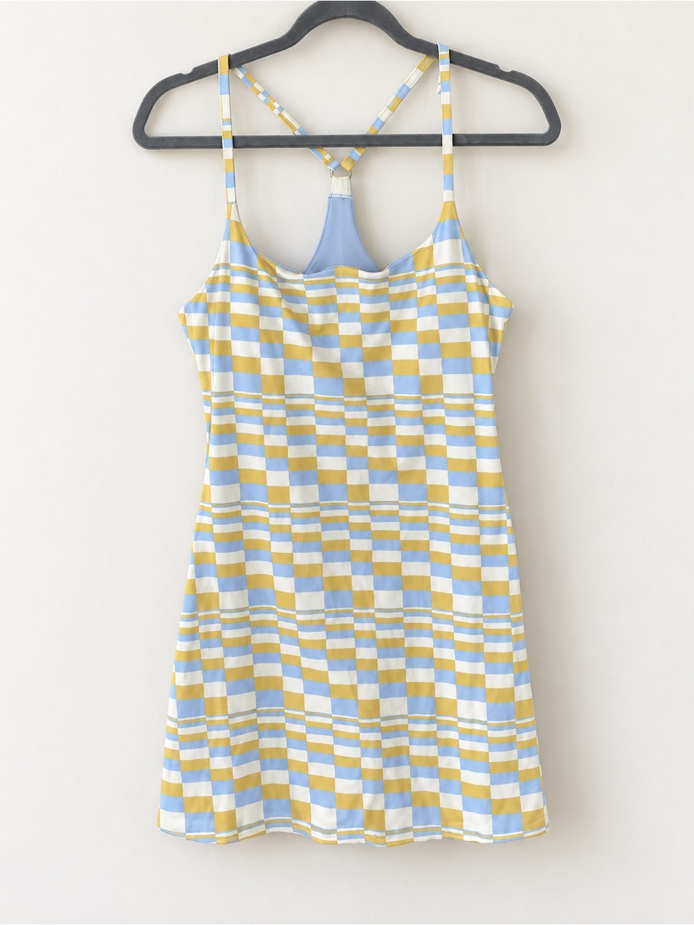 Outdoor Voices NWOT Size XL Checkerboard Scoop Neck Mini Dress With Shorts